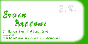 ervin mattoni business card